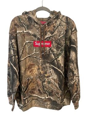 Supreme Camo Box Logo Hoodie Men's Large